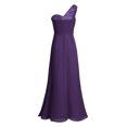 thumbnail image 2 of iEFiEL Women Ladies Chiffon One-shoulder Dress Long Evening Bridesmaid Prom Gown Dress, 2 of 7