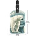 thumbnail image 6 of Square 2Pack PU Leather Polar Bear Cruise Luggage Tag with Privacy Cover and Name ID Tag for Travel Handbags Backpacks Luggage Tags, 6 of 6