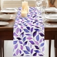 thumbnail image 3 of Table Runners 72 Inches Long Dress Scarves, Spring Purple Leaves Farmhouse Kitchen/Dining Table Runner, Coffee Tablerunners, Country Leaf Plants Pastoral 14x72 Inch, 3 of 9