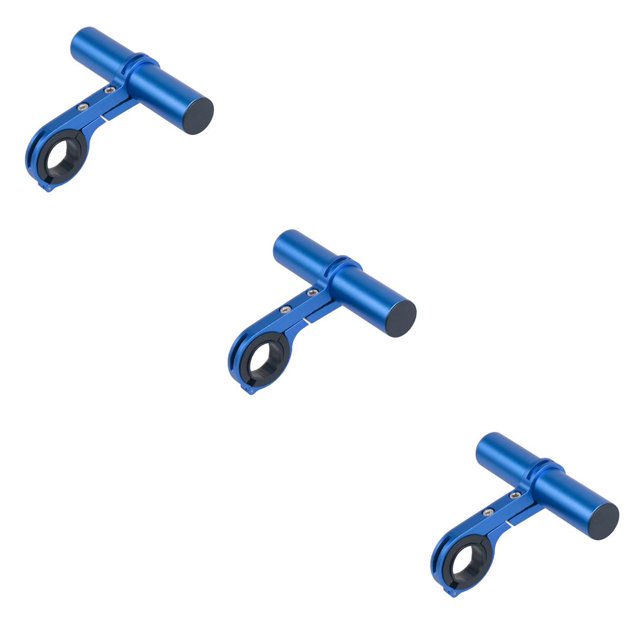 bedienty Mountain Bicycle Handlebar Extender Universal Handle Bar Speed Meter Holder Extension Bracket Adapter Outdoor Frame Blue Aluminum Alloy 3Set