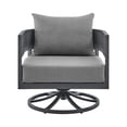 thumbnail image 3 of Armen Living Argiope Gray Aluminum Outdoor Patio Swivel Rocking Chair in Gray, 3 of 8