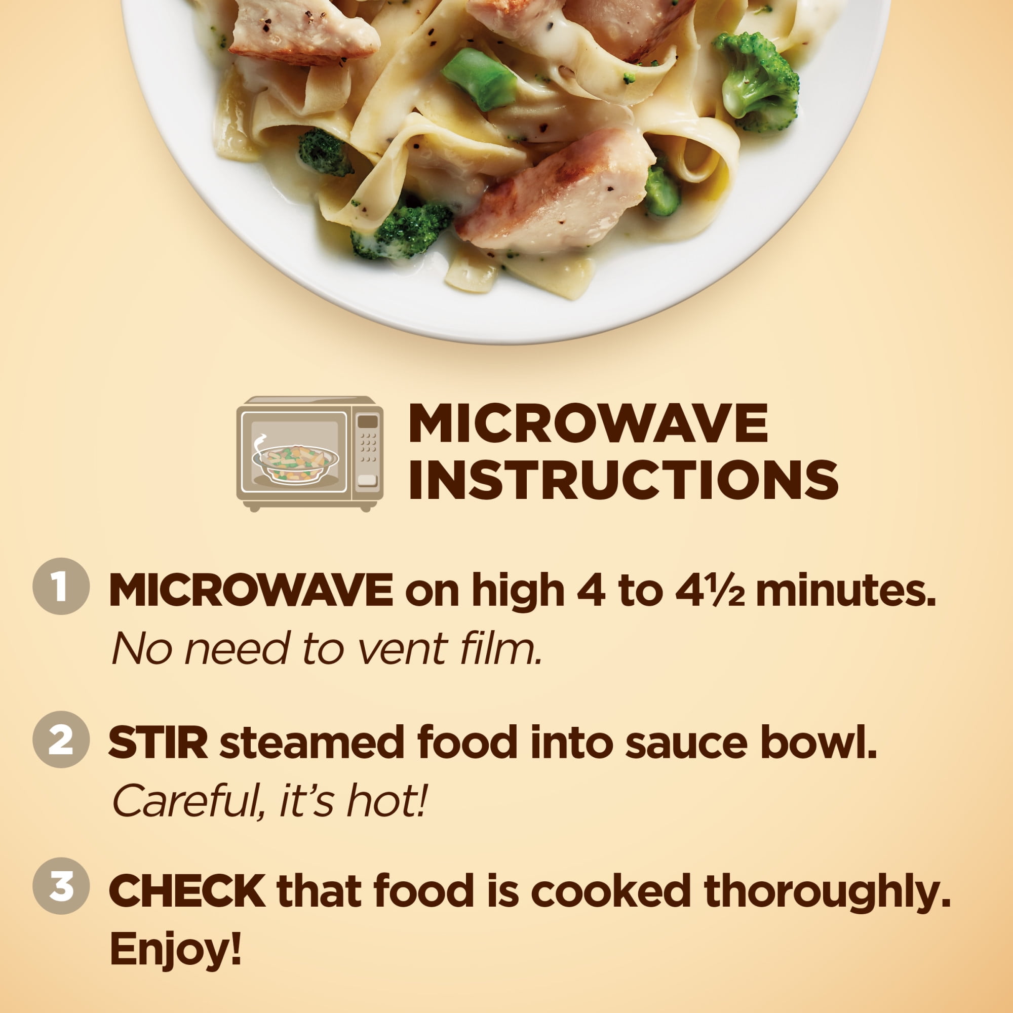 Healthy Choice Cafe Steamers Chicken Fettuccini Alfredo With Broccoli, High Protein Frozen Meal, 10 oz. Bowl
