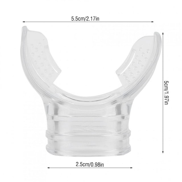 Fosa Bite Mouthpiece,Diving Bite,Transparent PVC Professional Diving Standard Bite Mouthpiece