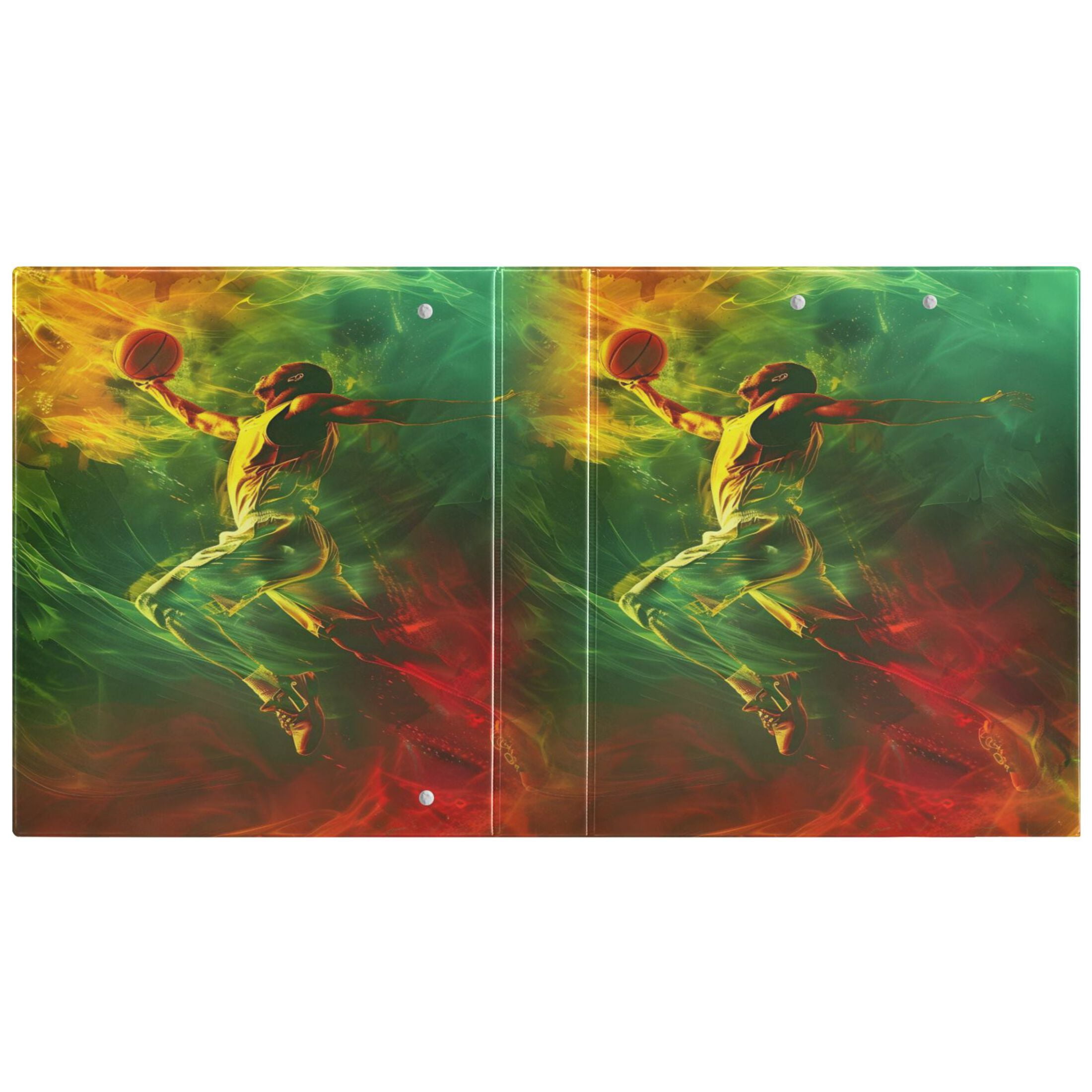 joogoo Cool Basketball Player Hardcover 3 Ring Binder 1.5" Round Rings Interior Pockets Binders Organizer 1 Pack