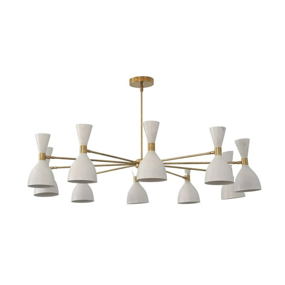 10 Light Modern Raw Brass chandelier light Fixture