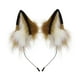 thumbnail image 1 of Diadema con orejas de zorro, decoración creativa estilo Lolita, regalo divertido para cosplay, carnaval o cumpleaños. Blanco Marrón, 1 of 9