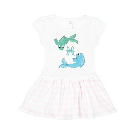 

Inktastic Cute Pisces the Fish Zodiac Sign Gift Toddler Girl Dress