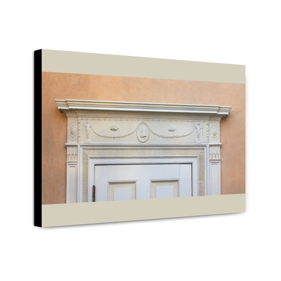 Canvas Print: Door Detail In The Library, Blair House, Located Across From The