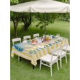 thumbnail image 4 of Outdoor Tablecloth with Umbrella Hole for Patio/Picnic/Party/Camping, Starfish Shell Coastal Waterproof Table Cloth Rectangle Table Cover Washable, Summer Nautical Striped Farmhouse (60"x 102"), 4 of 8
