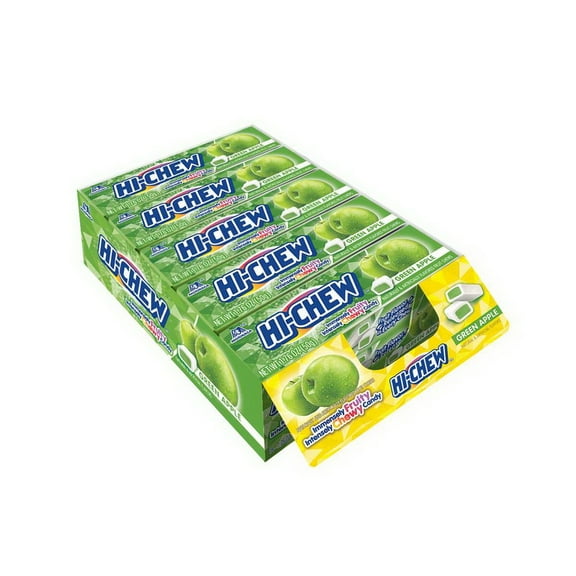 Hi-Chew Green Apple Stick Master Case, 1.76 Ounces, 15 Per Box, 12 Per Case