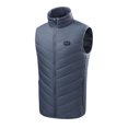 thumbnail image 3 of Hombres Mujeres invierno USB infrarrojo 21 áreas de calefacción chaleco chaqueta cuello alto hombres invierno chaleco eléctrico calentador, 3 of 5