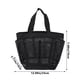 thumbnail image 3 of Bolso de playa de malla para mujer | Bolsa de piscina de gran capacidad con 7 bolsillos de malla, nailon ripstop, accesorios de playa portátiles grises ligeros, organizador de vacaciones de viaje,, 3 of 6