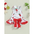 thumbnail image 4 of Toddler Baby Girl One Piece Swimsuit Fruit Strap Sleeveless Bathing Suit Backless Ruffles Swimwear Kids Summer Beach Wear, 4 of 7