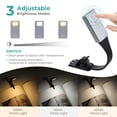 thumbnail image 2 of 2X Rechargeable E-Book LED Light for Paper New USB Reading Lamp Book Light Lamp Clip for Travel Bedroom Reader, 2 of 10