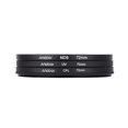 thumbnail image 1 of Andoer 72mm UV + CPL + ND8 Circular filtro Kit Circular polarizador Filtro ND8 densidad neutra filtr Andoer Conjunto de filtros, 1 of 6