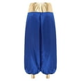 thumbnail image 6 of renvena High Waist Silky Satin Arabian Harem Pants for Women for Rave Halloween Cosplay Dancewear Royal Blue M, 6 of 7