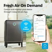 Coway WiFi enabled 400s Graphite True Hepa Air Purifier with 1560 sq ft Coverage Black
