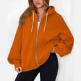 thumbnail image 2 of XUANTAOO Zip Up Hoodies for Women Hooded Workout Jacket Top Long Sleeve Coats Loose Spring Wear Hoodies for Women, 2 of 8