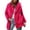 Hot Pink, variant on Women's Plus Size Red Faux Fur Coat Solid Color Long Sleeve Warm Winter Jacket for Casual Wear