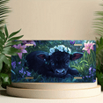 thumbnail image 6 of 1 Pcs 2D Flat License Plate Covers & Frames, A Black Calf in a Flowering For Decorative Front, Waterproof For Decoration Aluminum License Plate Covers & Frames Cover For Men Women, 12" X 6", 6 of 7