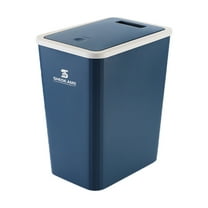 YOBOLK Trash Can Clearance Bathroom Trash Can With Lid Garbage Can With Press Lid Plastic Wastebasket With Popup Lid for Toilet office Bedroom Living Room Garbage Can
