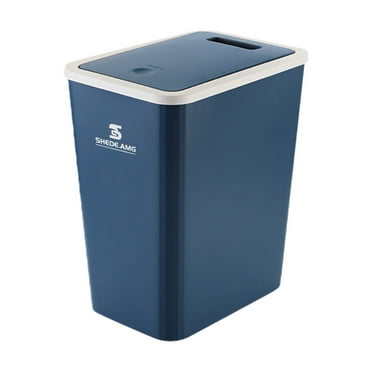 YOBOLK Trash Can Clearance Bathroom Trash Can With Lid Garbage Can With Press Lid Plastic Wastebasket With Popup Lid for Toilet office Bedroom Living Room Garbage Can