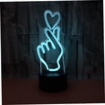 thumbnail image 3 of Lámpara Eioflia 3D Corazón con Dedos Luz Nocturna LED USB de 7 Colores, 3 of 7
