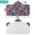 thumbnail image 4 of Yayeee Kids Hooded Towel with Hand Pockets Beach Soft Absorbent Bath Wrap 50 x 23.5 inch, Purple Dragon Scales Pattern, 4 of 5