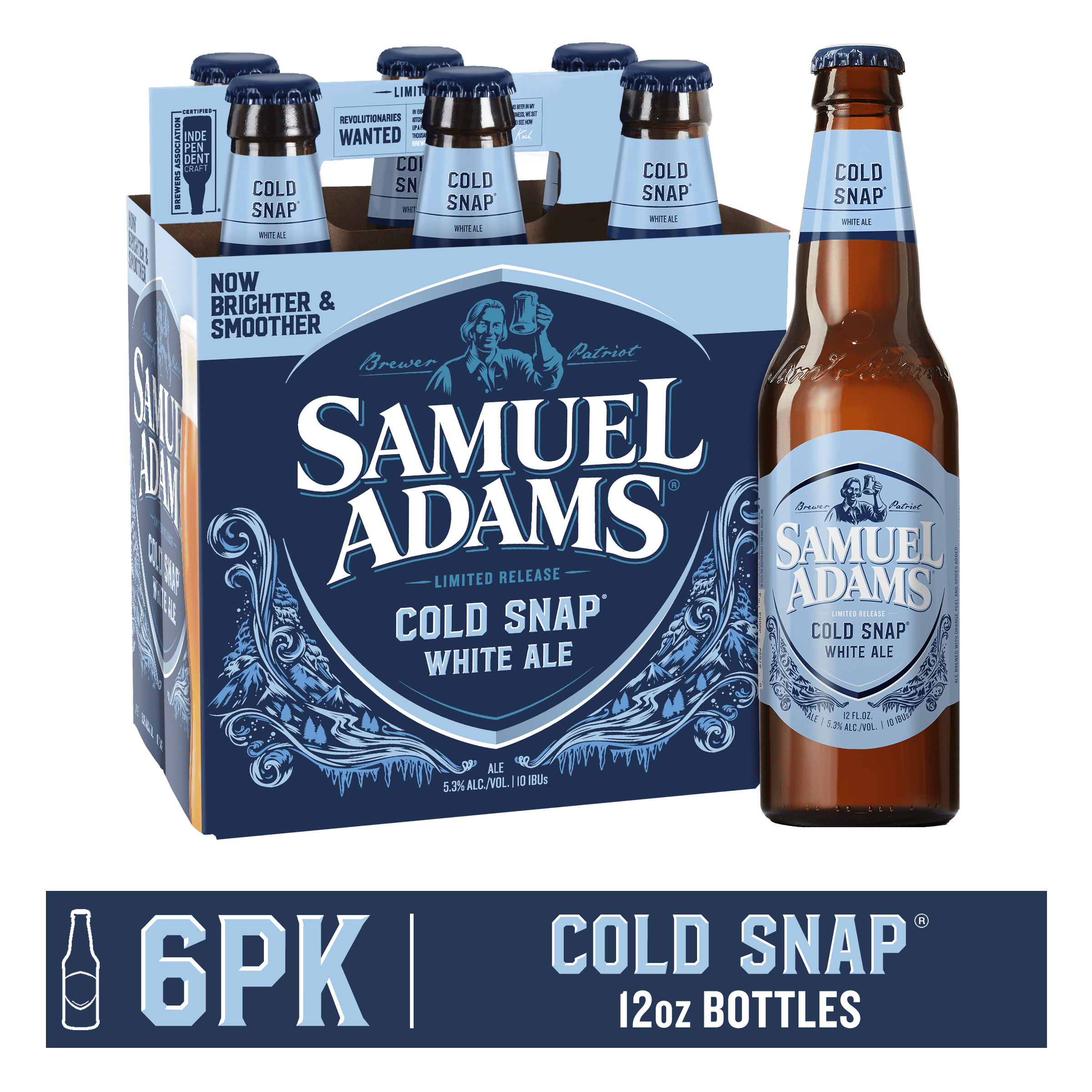 Samuel Adams Cold Snap Seasonal Beer 6 Pack 12 Fl Oz Bottles 