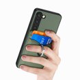 thumbnail image 6 of Allytech for Galaxy S21 Case with Cards Holder, Rotating Ring Stand Slim Fit Wallet Back Cover Bumper Shockproof Phone Case for Samsung Galaxy S21 - Green, 6 of 13