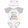 thumbnail image 3 of Inktastic My Big Bro Loves Me Little Brother Sister Boys or Girls Baby Bodysuit, 3 of 5