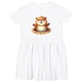 thumbnail image 3 of Inktastic Happy Groundhog Girls Toddler Dress, 3 of 5