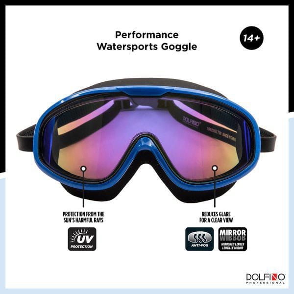 Dolfino Pro Orbit Masque de sports nautiques pour adultes - Bleu Masque adulte