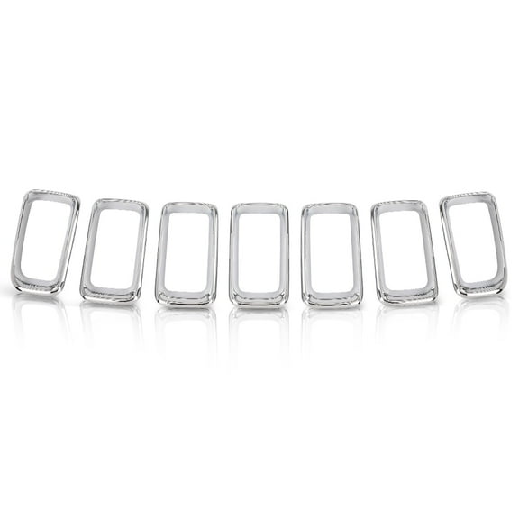 7PCS Chrome Grille Trim Molding Insert Fit For 2011-2017 Jeep Compass 68109865AA