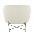 thumbnail image 6 of LumiSource Black Metal, White Sherpa Chloe Accent Chair, 6 of 8