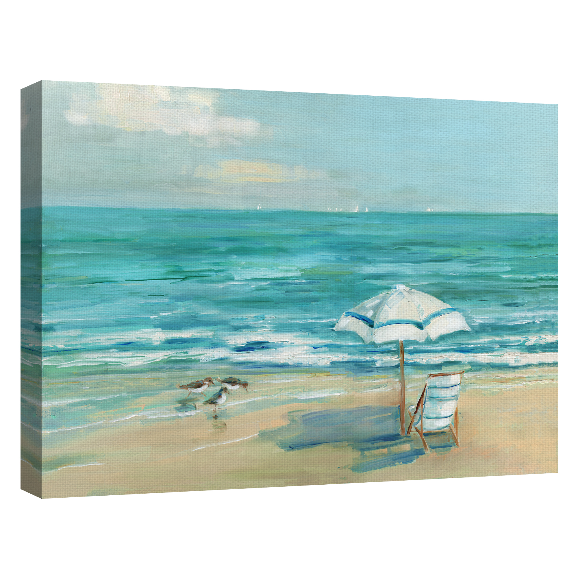 Fine Art Canvas Simply Summer Beach View by Sally Swatland Canvas Art Print