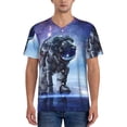 thumbnail image 5 of Easygdp Astronauts Start Running Men's Muscle T-Shirt Men's Baseball Short Sleeves, for Gym Workout Athletic with Button - 3X-Large, 5 of 9