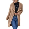 thumbnail image 1 of Txlixc Abrigo de lana femenino, chaqueta de manga larga con solapa de contraste, otoño e invierno Txlixc moda, 1 of 8