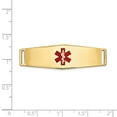 thumbnail image 3 of Real 14kt Yellow Gold Epoxy Enameled Medical ID Ctr Soft Diamond Shape Plate # 820; for Adults and Teens; for Women and Men, 3 of 4