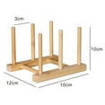 thumbnail image 6 of sunsanly Kitchen Storage Rack Bamboo Anti-skid Plate Pot Lid Dish Bowl Drying Holder Organization Cutting Board Drainage Stand, 6 of 8
