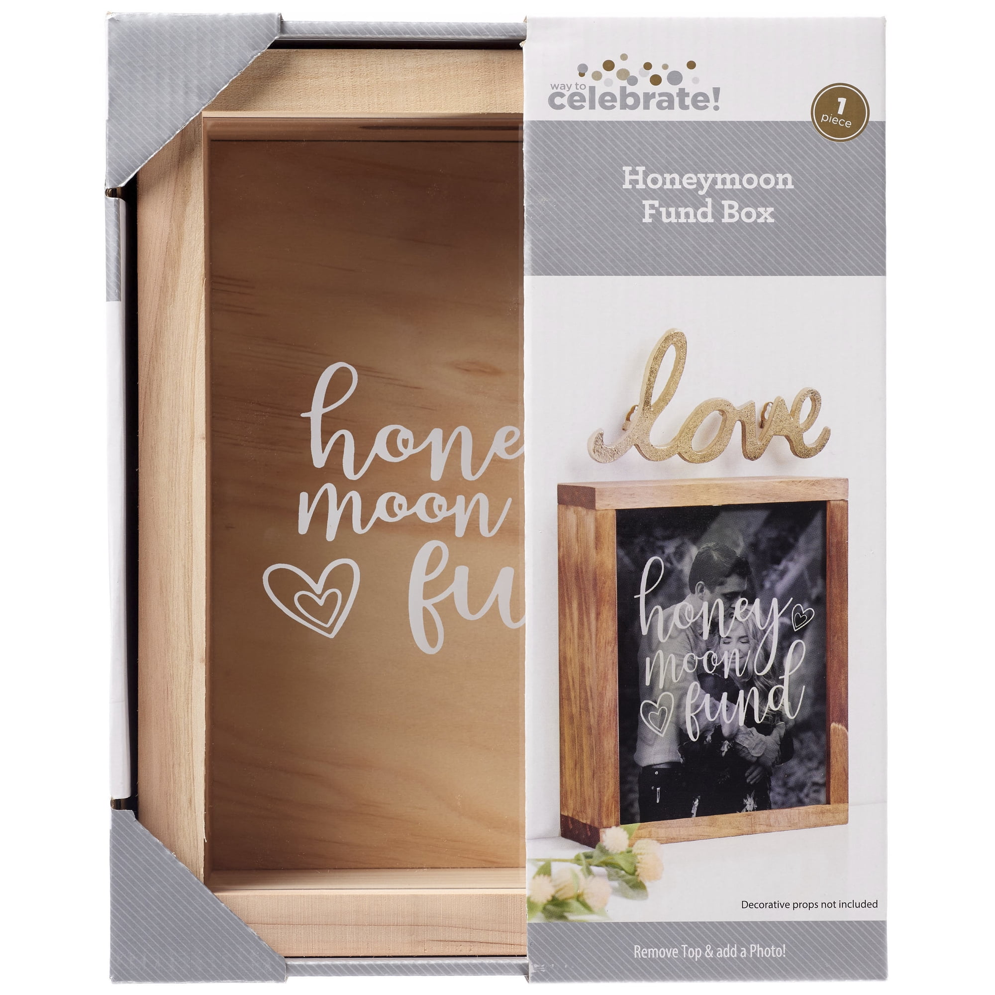 Leisure Arts Celebrate Honeymoon Fund Box Wedding Money Collection Box