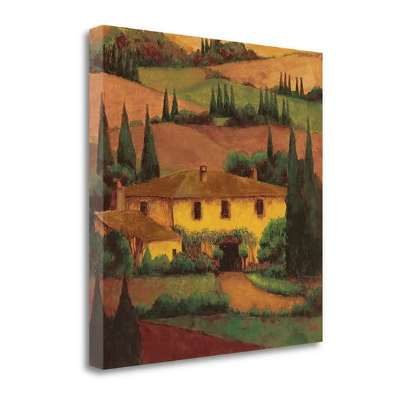 30" x 30" Tuscany VIlla By Montserrat Masdeu- Print on Canvas Fabric Multi-Color