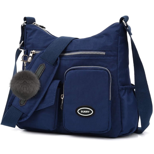 Bandolera SUKRY de nylon para mujer impermeable azul oscuro