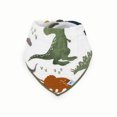 thumbnail image 5 of Little Unicorn Bandana Bibs for Babies, 4 Pack - Dino Friends, 5 of 5
