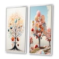 thumbnail image 3 of Designart "Minimalist Atomic Tree Abstract Botanical" Landscape Trees Framed Wall Art Set Of 2 - Traditional Blue Framed Wall Art Set Of 2, 3 of 6