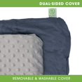 thumbnail image 3 of Barmy Weighted Lap Blanket for Adults (48 x 24 inches, 6lbs) Cool Gray, Removable, Washable Cover, 3 of 8