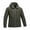 Army Green, variant on LYSMORA Men's Full Zip Hooded Fleece Jacket, Multi Zipper Pocket Adjustable Cuff Outdoor Lightweight Warm Outerwear