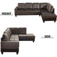 thumbnail image 4 of PonLiving Sectional Sofa, 2 Piece Living Room Couch Sofa&Chaise, Right Facing Chaise, Taupe, 4 of 6