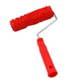 thumbnail image 2 of kurtrusly 7 Assorted Embossed Pattern Painting Roller with Plastic Handle Red Type B 1Set, 2 of 6