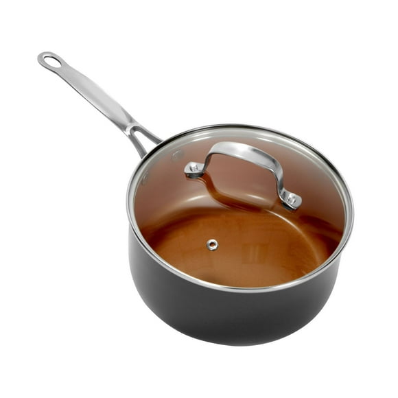 Casserole à bouillon avec couvercle de Gotham Steel de 5 ptes (capacité de 4,7 l)